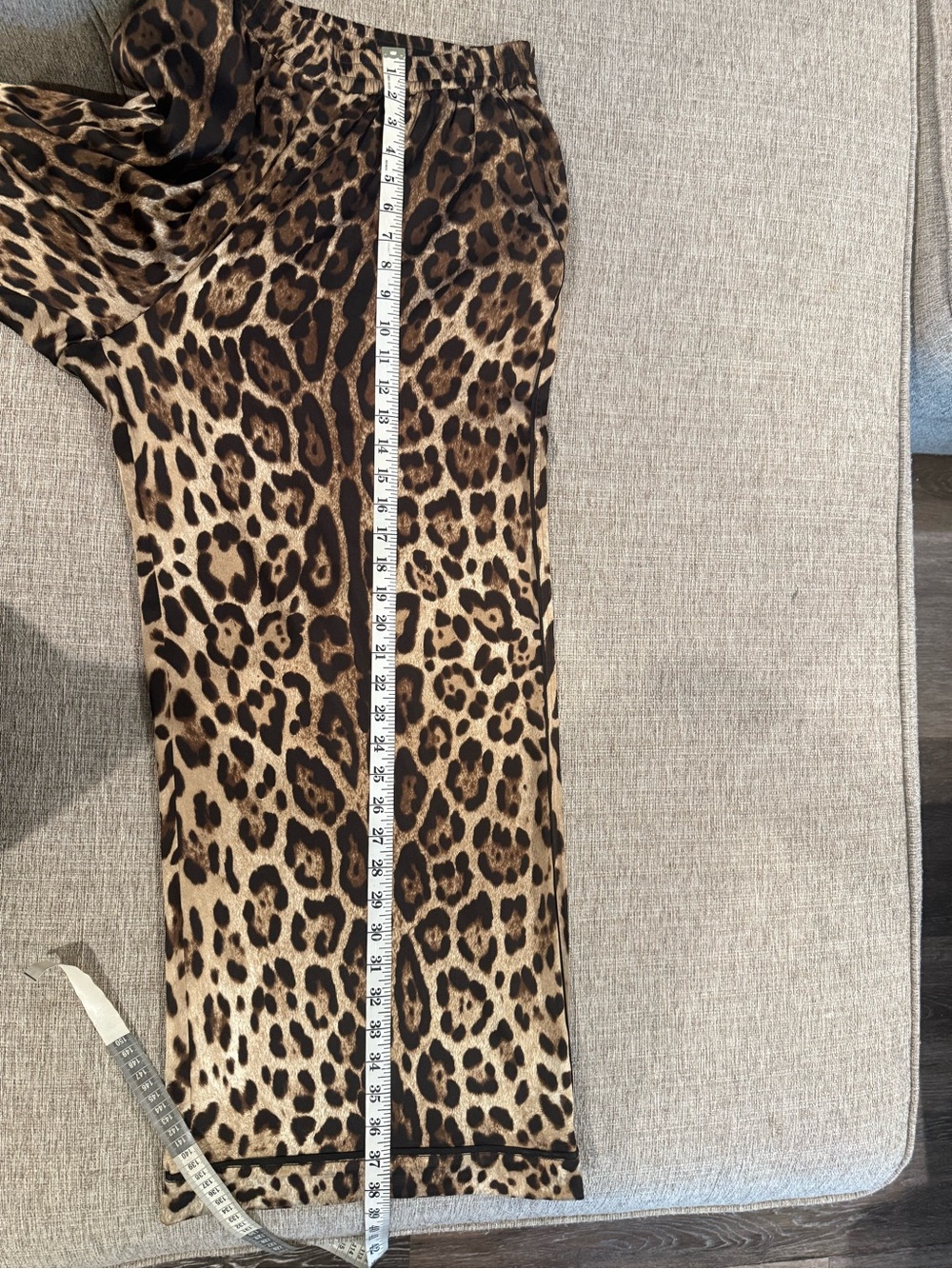 Dolce & Gabbana Leopard Print wide Leg Pants - Brown & Black